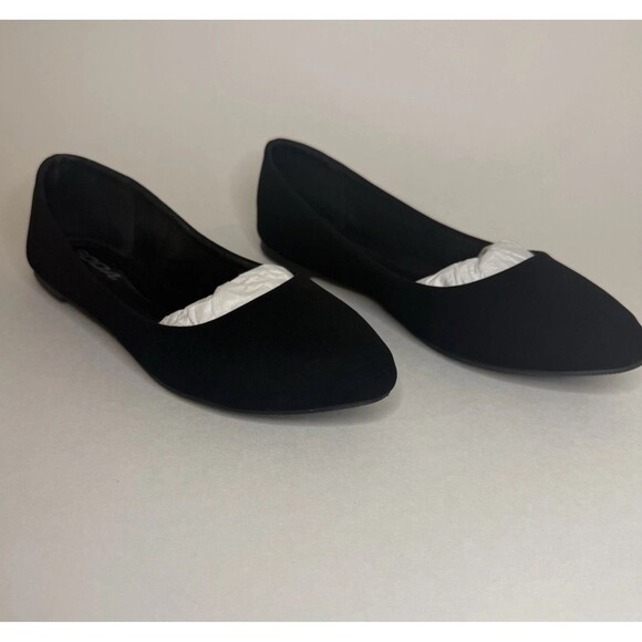 Soda Women Shoes Casual Comfort Ballet Flats Black Suede Slip On -New-Sz 6/6.5 - Picture 2 of 12